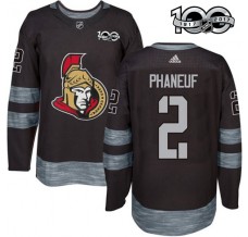 Pánské Dres Ottawa Senators Dion Phaneuf 2 1917-2017 100th Anniversary Patch Černá Authentic