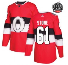 Pánské Dres Ottawa Senators Mark Stone 61 2017 100 Classic Patch Červená Authentic