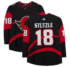 Pánské Dres Ottawa Senators Tim Stützle 18 2022-23 Reverse Retro Černá Authentic Alternativní