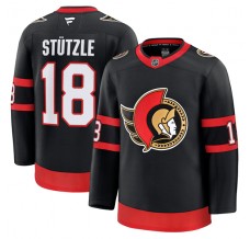 Pánské Dres Ottawa Senators Tim Stützle 18 Černá Premium Domácí