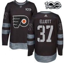 Pánské Dres Philadelphia Flyers Brian Elliott 37 1917-2017 100th Anniversary Patch Černá Authentic