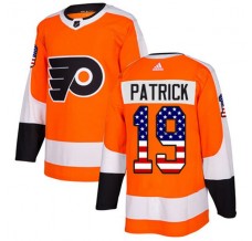 Pánské Dres Philadelphia Flyers Nolan Patrick 19 USA Flag Fashion Oranžová Authentic