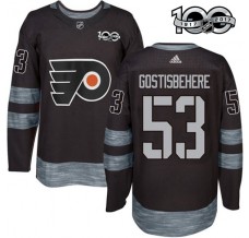 Pánské Dres Philadelphia Flyers Shayne Gostisbehere 53 1917-2017 100th Anniversary Patch Černá Authentic