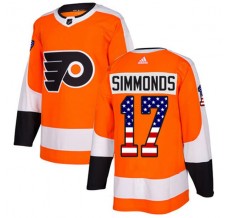 Pánské Dres Philadelphia Flyers Wayne Simmonds 17 USA Flag Fashion Oranžová Authentic