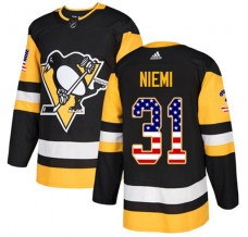 Pánské Dres Pittsburgh Penguins Antti Niemi 31 USA Flag Fashion Černá Authentic