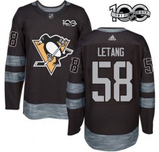 Pánské Dres Pittsburgh Penguins Kris Letang 58 1917-2017 100th Anniversary Patch Černá Authentic