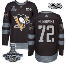 Pánské Dres Pittsburgh Penguins Patric Hornqvist 72 2017 Stanley Cup Champions 100th Anniversary Patches Černá Authentic