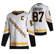 Pánské Dres Pittsburgh Penguins Sidney Crosby 87 2020-21 Reverse Retro Bílá Authentic