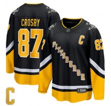 Pánské Dres Pittsburgh Penguins Sidney Crosby 87 2021-22 Captain Patch Černá Premier Breakaway Alternativní