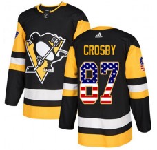 Pánské Dres Pittsburgh Penguins Sidney Crosby 87 USA Flag Fashion Černá Authentic