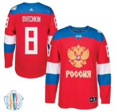 Pánské Dres Rusko Alexander Ovechkin 8 2016 World Cup of Hockey Červená Authentic