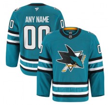 Pánské Dres San Jose Sharks Custom Tyrkysová Authentic Pro Domácí