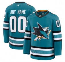 Pánské Dres San Jose Sharks Custom Tyrkysová Premium Domácí