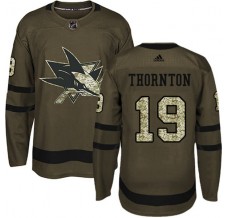 Pánské Dres San Jose Sharks Joe Thornton 19 Maskáčová Zelená Authentic