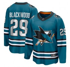Pánské Dres San Jose Sharks Mackenzie Blackwood 29 Tyrkysová Breakaway Domácí