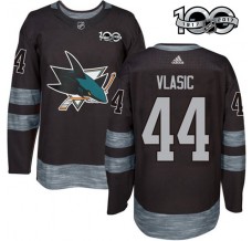 Pánské Dres San Jose Sharks Marc-Edouard Vlasic 44 1917-2017 100th Anniversary Patch Černá Authentic