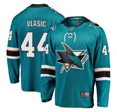 Pánské Dres San Jose Sharks Marc-Edouard Vlasic 44 2021-22 Tyrkysová Premier Breakaway Domácí