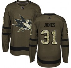 Pánské Dres San Jose Sharks Martin Jones 31 Maskáčová Zelená Authentic