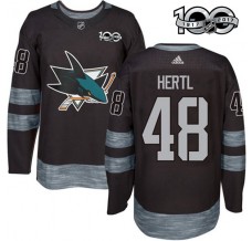 Pánské Dres San Jose Sharks Tomas Hertl 48 1917-2017 100th Anniversary Patch Černá Authentic