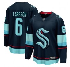 Pánské Dres Seattle Kraken Adam Larsson 6 Modrá Breakaway Domácí