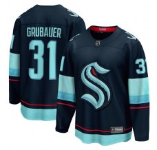 Pánské Dres Seattle Kraken Philipp Grubauer 31 Modrá Breakaway Domácí