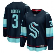 Pánské Dres Seattle Kraken Will Borgen 3 Modrá Breakaway Domácí