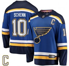 Pánské Dres St. Louis Blues Brayden Schenn 10 Captain Patch Modrá Breakaway Domácí