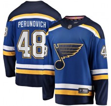 Pánské Dres St. Louis Blues Scott Perunovich 48 Modrá Premier Breakaway Domácí