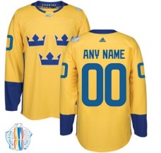 Pánské Dres Švédsko Custom 2016 World Cup of Hockey Žlutá Authentic
