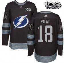 Pánské Dres Tampa Bay Lightning Ondrej Palat 18 1917-2017 100th Anniversary Patch Černá Authentic