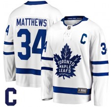 Pánské Dres Toronto Maple Leafs Auston Matthews 34 Captain Patch Bílá Premier Breakaway Venkovní