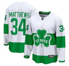 Pánské Dres Toronto Maple Leafs Auston Matthews 34 St. Patrick's Day Bílá Premier Breakaway Alternativní