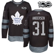 Pánské Dres Toronto Maple Leafs Frederik Andersen 31 1917-2017 100th Anniversary Patch Černá Authentic
