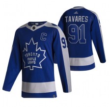 Pánské Dres Toronto Maple Leafs John Tavares 91 2020-21 Reverse Retro Modrá Authentic