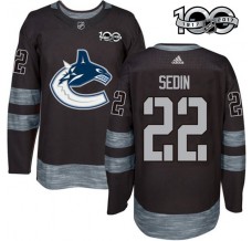 Pánské Dres Vancouver Canucks Daniel Sedin 22 1917-2017 100th Anniversary Patch Černá Authentic