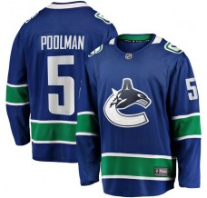 Pánské Dres Vancouver Canucks Tucker Poolman 5 Modrá Premier Breakaway Domácí