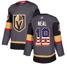 Pánské Dres Vegas Golden Knights James Neal 18 USA Flag Fashion Šedá Authentic