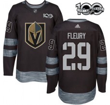 Pánské Dres Vegas Golden Knights Marc-Andre Fleury 29 1917-2017 100th Anniversary Patch Černá Authentic