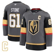 Pánské Dres Vegas Golden Knights Mark Stone 61 Captain Patch Šedá Premium Alternativní