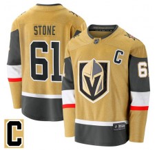 Pánské Dres Vegas Golden Knights Mark Stone 61 Captain Patch Zlatá Breakaway Domácí