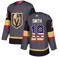 Pánské Dres Vegas Golden Knights Reilly Smith 19 USA Flag Fashion Šedá Authentic