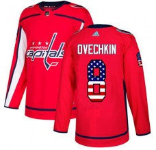 Pánské Dres Washington Capitals Alex Ovechkin 8 USA Flag Fashion Červená Authentic