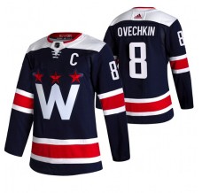 Pánské Dres Washington Capitals Alexander Ovechkin 8 2020-21 Captain Patch Námořnická Modrá Authentic