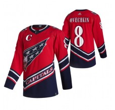 Pánské Dres Washington Capitals Alexander Ovechkin 8 2020-21 Reverse Retro Červená Authentic