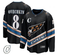 Pánské Dres Washington Capitals Alexander Ovechkin 8 50th Anniversary Captain Patch Černá Premier Breakaway Alternativní