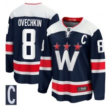 Pánské Dres Washington Capitals Alexander Ovechkin 8 Captain Patch Námořnická Modrá Premier Breakaway Alternativní