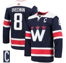 Pánské Dres Washington Capitals Alexander Ovechkin 8 Primegreen Captain Patch Námořnická Modrá Authentic Alternativní