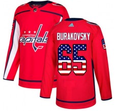 Pánské Dres Washington Capitals Andre Burakovsky 65 USA Flag Fashion Červená Authentic