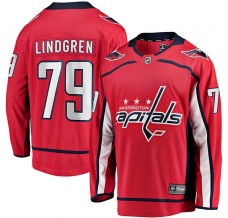 Pánské Dres Washington Capitals Charlie Lindgren 79 Červená Breakaway Domácí