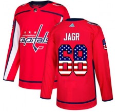 Pánské Dres Washington Capitals Jaromir Jagr 68 USA Flag Fashion Červená Authentic